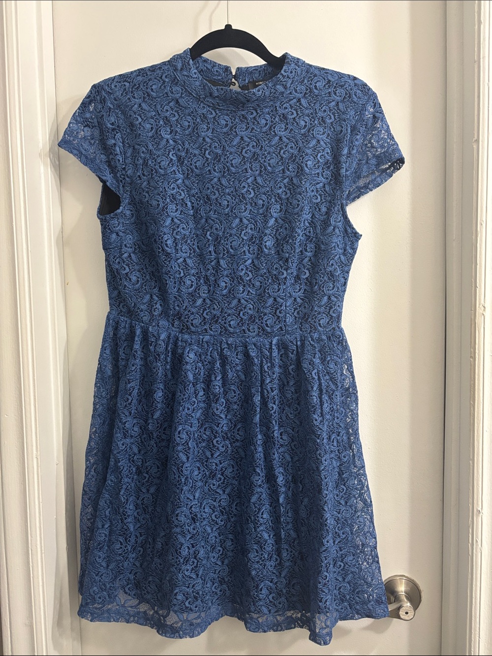 Romeo & Juliet Couture Blue Lace Fit & Flare Dress
